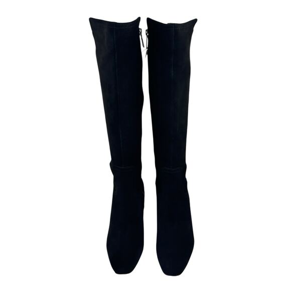 Blondo Tenor Womens Waterproof Black Suede Stretch Tall Boots Size 8.5M New $220 - Picture 2 of 13